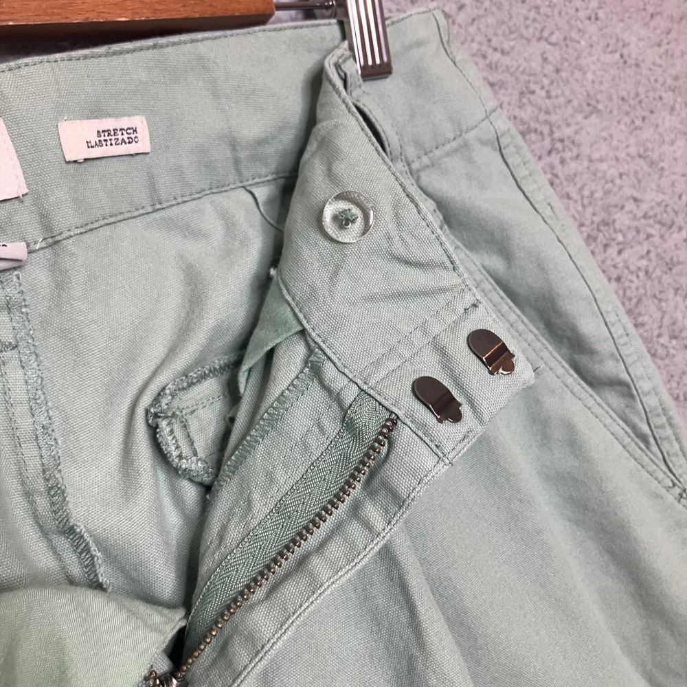 A New Day Sage Green High Rise Wide Leg Pleated Front Stretch Trousers Size 8 - Picture 7 of 9